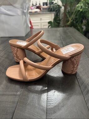 DV by Dolce Vita Blush Pink Strappy Block Heel Sandals